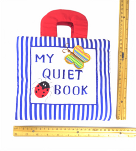 My Quiet Activity Cloth Book - Stripe BLUE