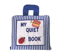 My Quiet Activity Cloth Book - Stripe BLUE