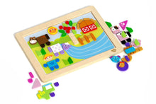 Tooky Toy - Wooden  Magnetic Farm Puzzle Travel Board