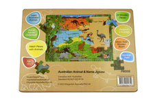 Koala Dream - 24 Pcs Wooden AUSTRALIA ANIMALS and NAME Jigsaw Puzzle