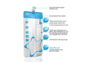 Cherub Baby - 10 ThermoSensor Re-usable Breast Milk Storage Bags