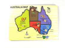 Wooden Puzzle with Knobs - Australia Map