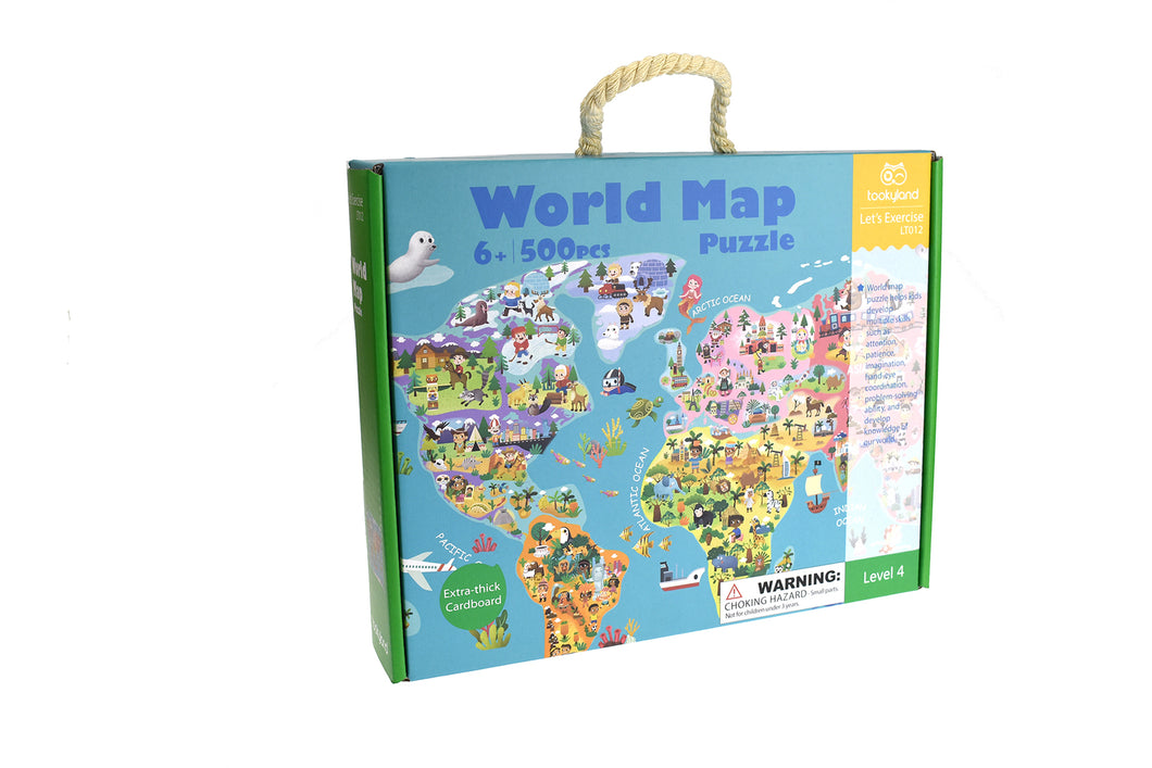 Tookyland - 500 pcs World Map Jigsaw Puzzle