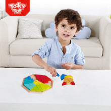 Tooky Toy - 73 Pcs Wooden Octagon Puzzle