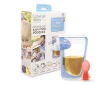 Cherub Baby - 10 On the Go Baby Food Pouches plus spoon (Starter Pack)