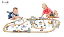 PolarB by Viga - 92 pcs Wooden TRAIN Set