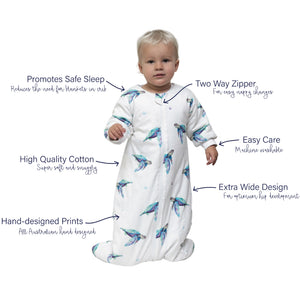 Anchor & Arrow - Sleeping Bag 2.5 Tog Blue Abstract