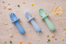 Silicone Animal Sensory Spoons - Blue Green