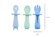 Silicone Animal Sensory Spoons - Blue Green