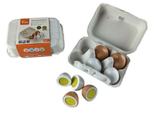 Viga - 12 Pcs (6 eggs) Wooden Cutting Eggs