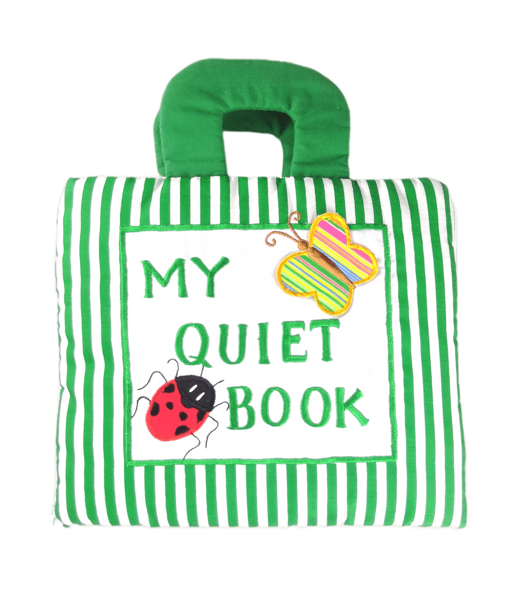My Quiet Activity Cloth Book - Stripe Green