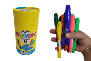Tookyland Silky Washable  Crayons - 12 Colours
