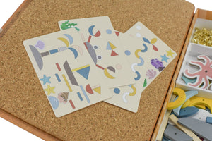 Kaper Kidz - Wooden Tap a Shape Set in Bookcase -UNDERWATER WORLD