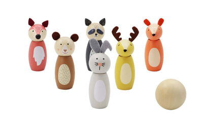 Kaper Kidz - Wooden Animal Bowling Set Skittles