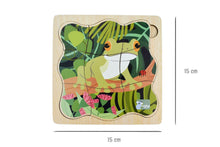 Koala Dream - Wooden Green Tree Frog 4 layers Life Cycle puzzle