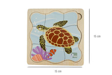 Koala Dream - Wooden Green Sea Turtle 4 layers Life Cycle puzzle