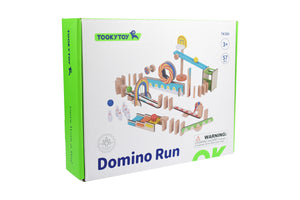 TookyToy - 57 pcs Wooden Large Domino Run Building Set