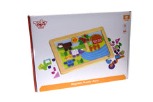 Tooky Toy - Wooden  Magnetic Farm Puzzle Travel Board