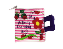 My Activity Learning Cloth Book - Stripe Pink