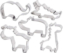 Metal Dough/Cookie Cutters African Animals Set of 5