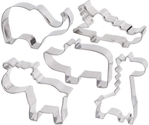 Metal Dough/Cookie Cutters African Animals Set of 5