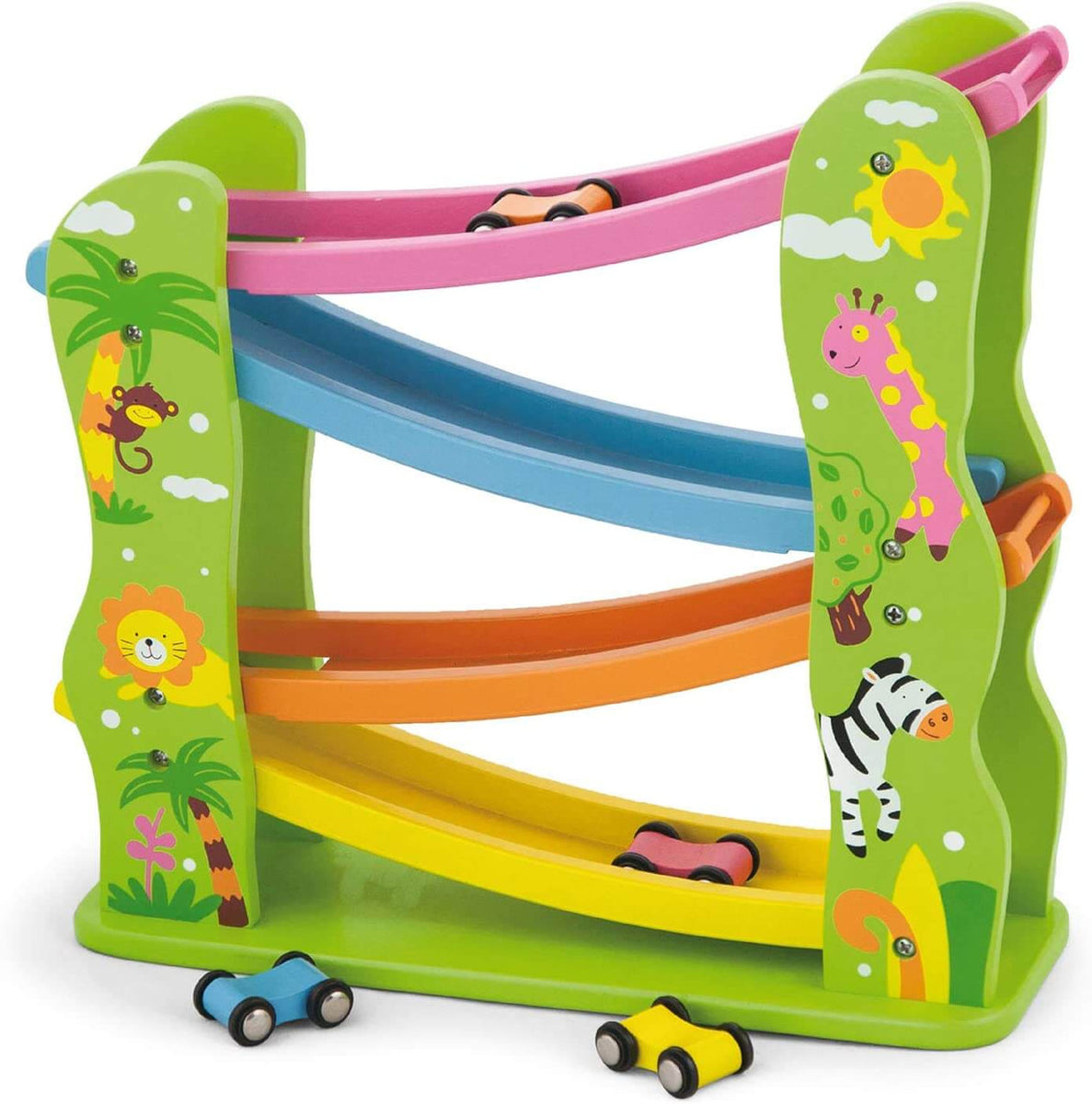 Slider Racing Car Viga - Wooden Race Car Slider with 4 Cars – Little Online Shop