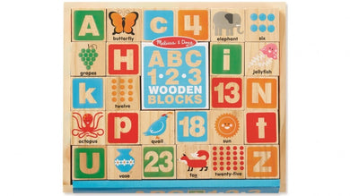 Melissa & Doug - ABC-123 Wooden Blocks (26 pcs)