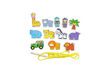 Viga Wooden Zoo Lacing Threading Blocks