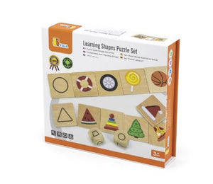 Viga Wooden Learning Shapes Puzzle Set