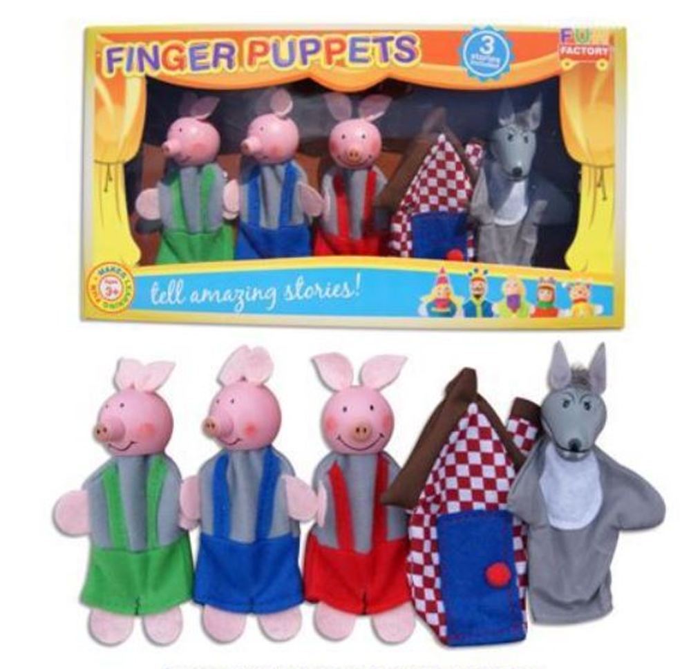 Fun Factory Finger Puppets - 3 Little Pigs – Little Online Shop