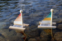 Wooden Toy Twin Hull Sail Boat (small)