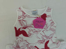 Kim Kat Girls Crane Print Cotton Dress with Necklace