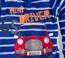 Minoti - Boys Striped Fleece Hooded Top (Scooter7)