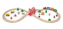 Viga - 39 pcs Wooden TRAIN Set