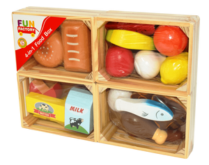 Fun Factory - Wooden 4 in 1 Food Crates