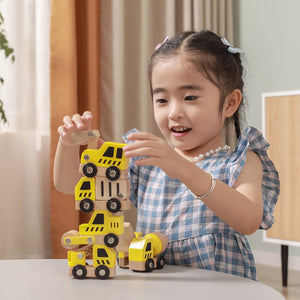 Viga - 6 Pcs Wooden Construction Vehicles