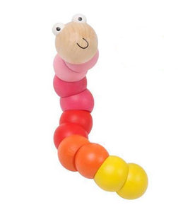 Jointed Wooden Worm 17cm