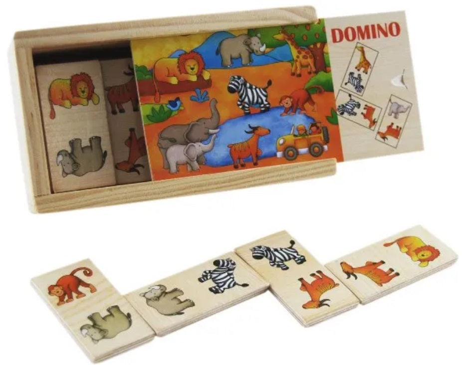 Elka - Wooden Picture Domino JUNGLE ANIMALS