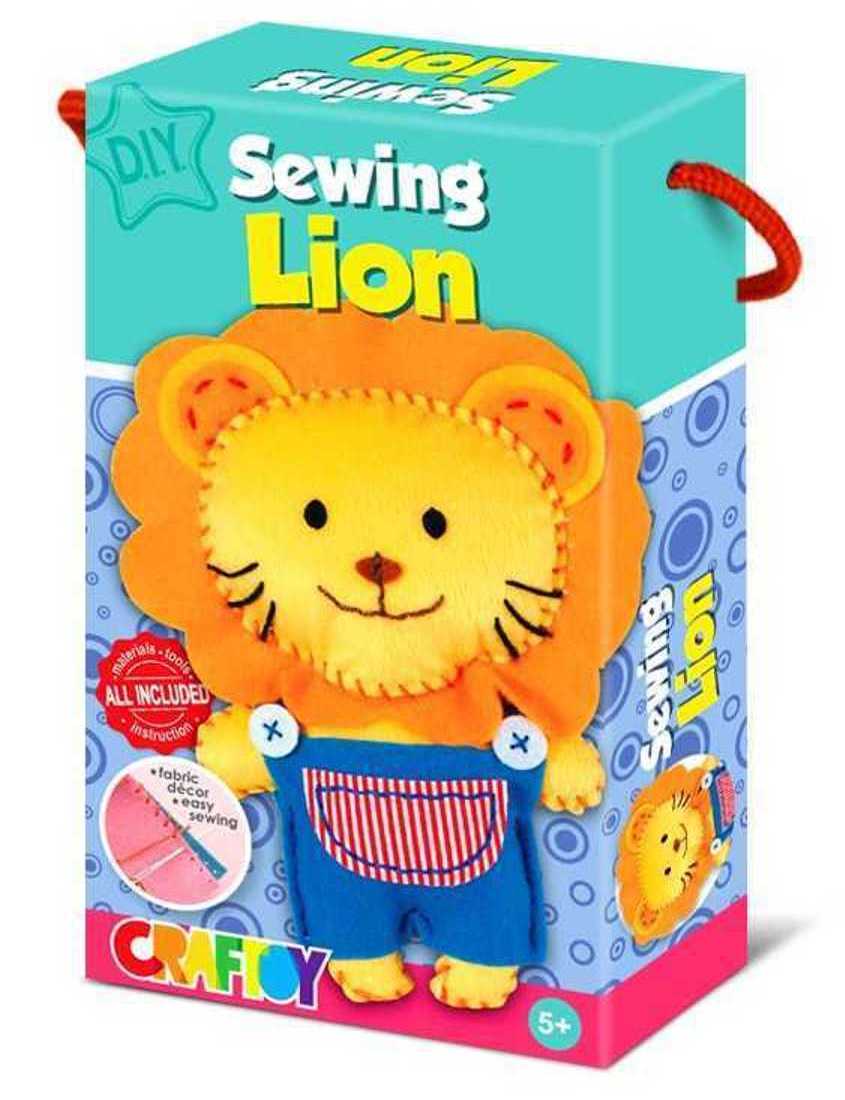 DIY Lion Sewing animal Kit with safety needle