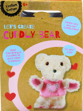 Krafters Korner DIY Craft Kit - LET'S CREATE CUDDLY BEAR