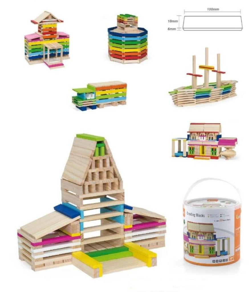 Viga 250 pcs Wooden Building/Creative Blocks