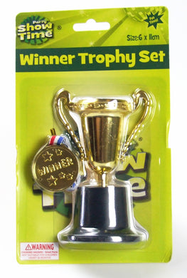 Winner Gold Medal and Trophy Toy Set