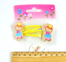 2 Pcs Wooden Kids Hair Clips  - Princess