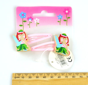 2 Pcs Wooden Kids Hair Clips  - Fairy