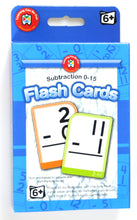 Substraction 0-15 Flash Cards