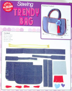 DIY Trendy Denim Bag Sewing Kit with safety needle