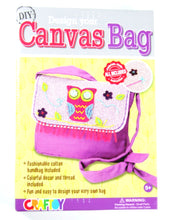 DIY Design Your Canvas Bag OWL Sewing Kit with safety needle