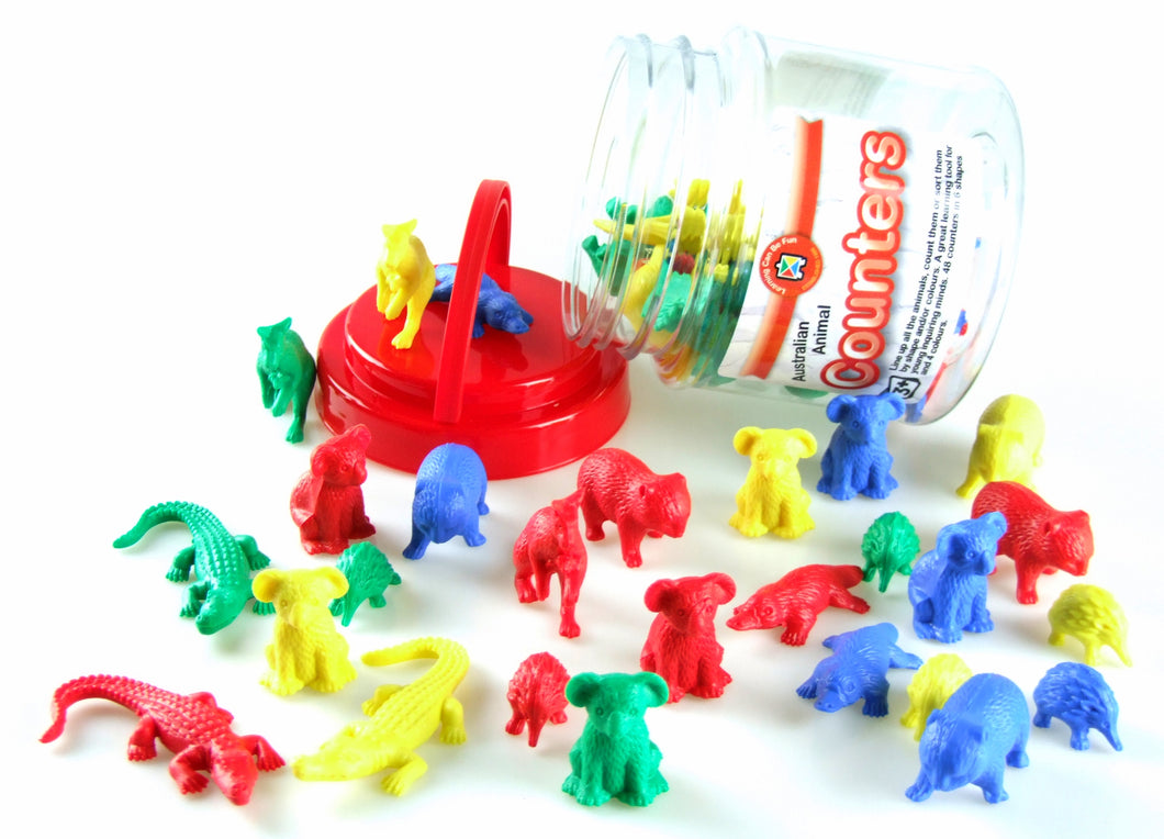 Learning Can Be Fun Australian Animal Counters - Jar of 48