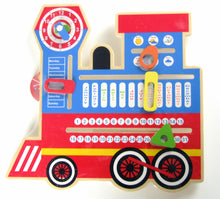 Wooden Train Calendar Clock and Weather Chart