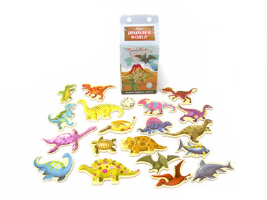 Kaper Kidz - 20 Pcs Wooden Magnetic Dinosaur World